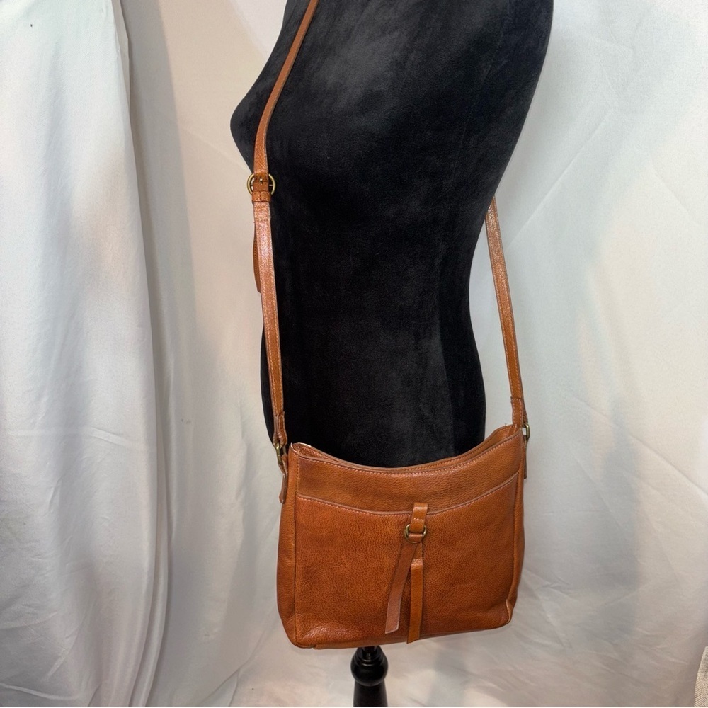 Lucky Brand Moxa Brown Leather Shoulder Crossbody  Bag